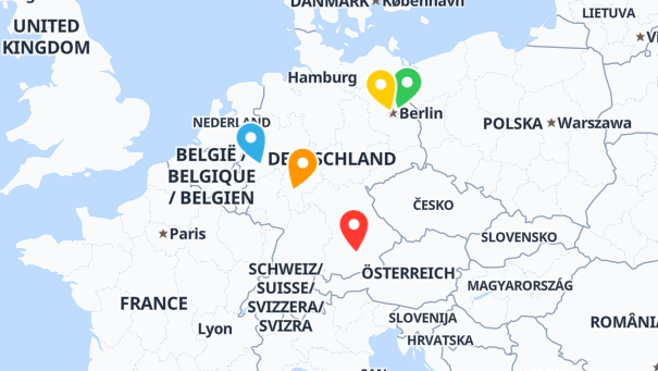 Map of company locations