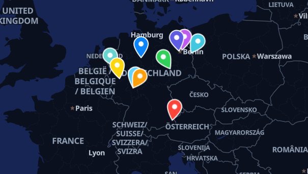 Map of company locations
