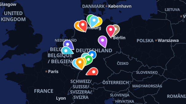 Map of company locations