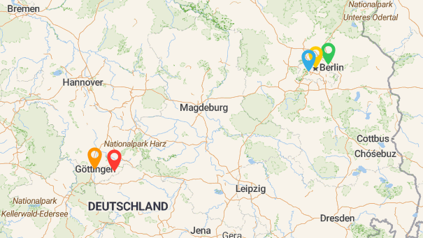 Map of company locations