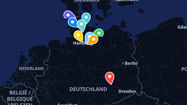 Map of company locations