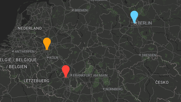 Map of company locations