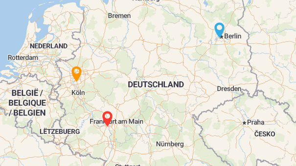 Map of company locations