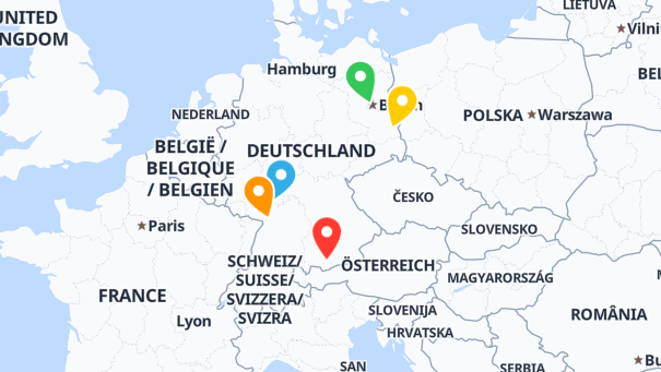 Map of company locations