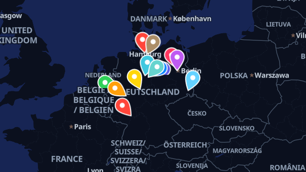 Map of company locations