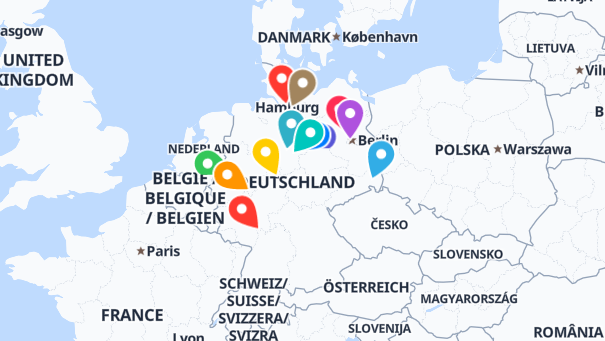 Map of company locations