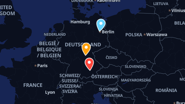 Map of company locations