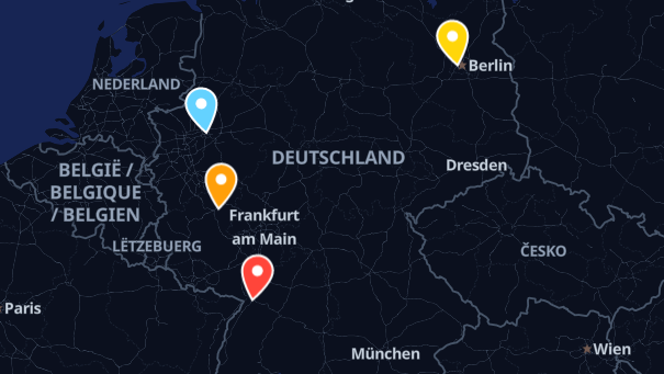 Map of company locations