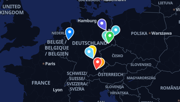 Map of company locations