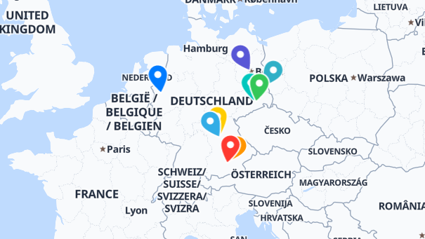 Map of company locations