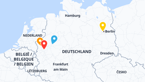 Map of company locations