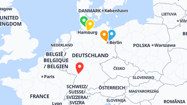Map of company locations