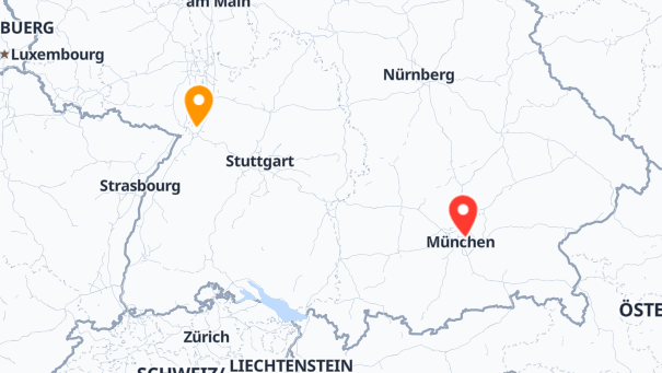 Map of company locations
