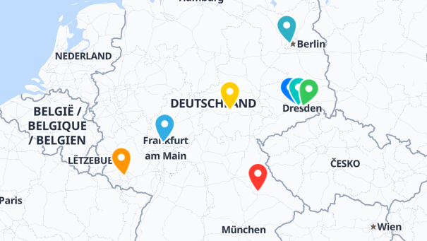 Map of company locations