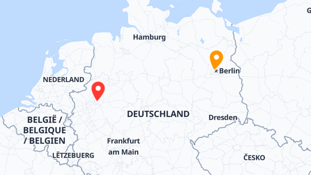 Map of company locations