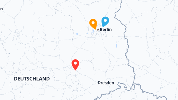 Map of company locations