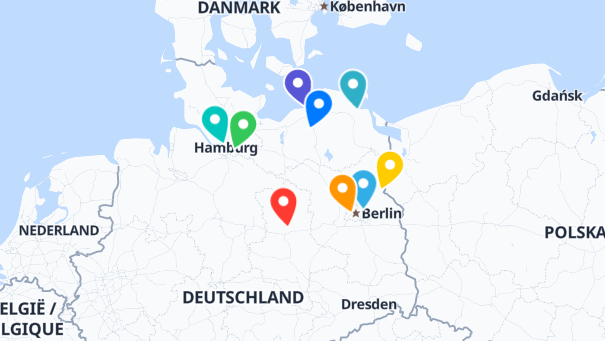 Map of company locations