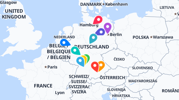 Map of company locations