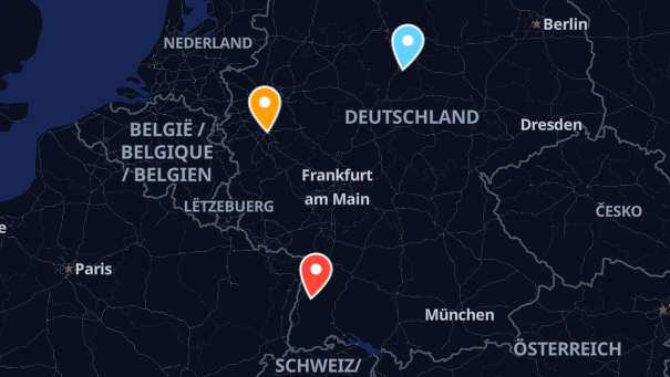 Map of company locations