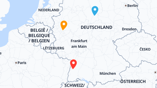 Map of company locations