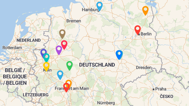 Map of company locations