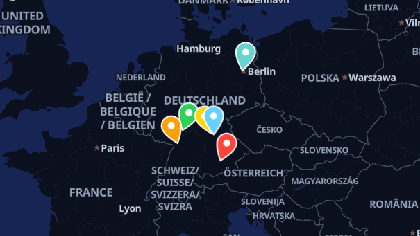 Map of company locations