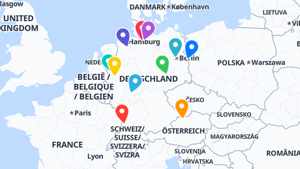 Map of company locations