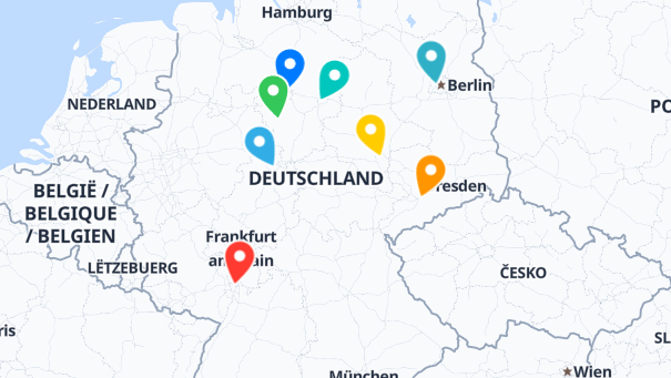 Map of company locations