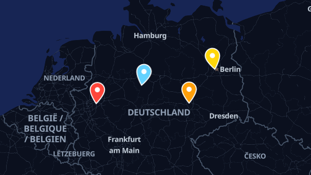 Map of company locations
