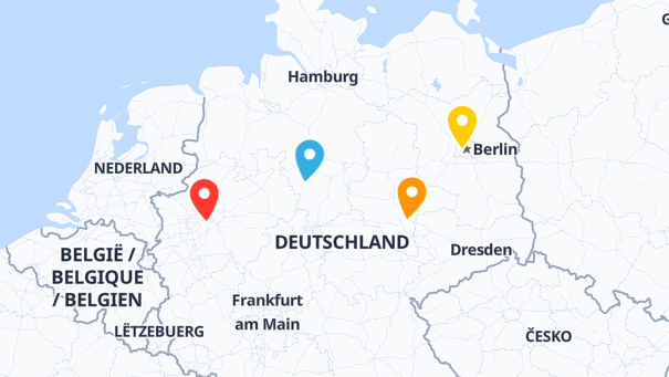 Map of company locations