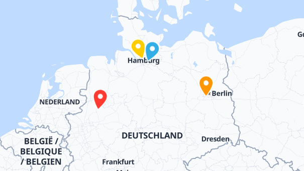 Map of company locations