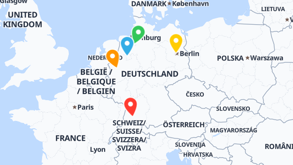 Map of company locations