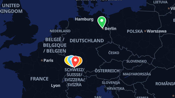 Map of company locations