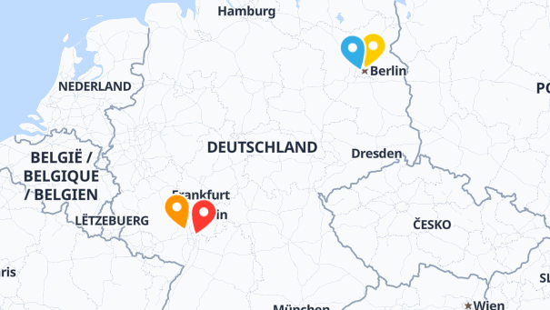 Map of company locations