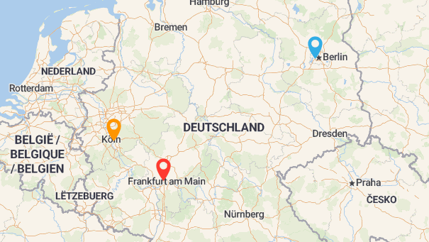 Map of company locations