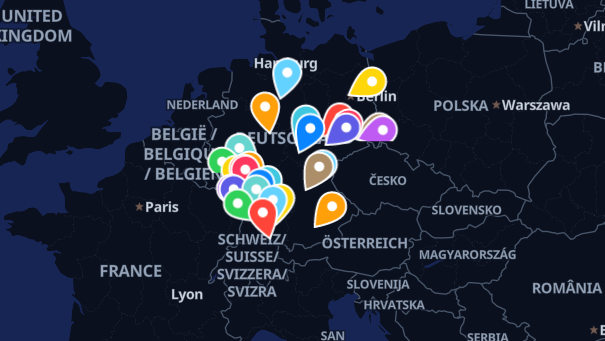 Map of company locations