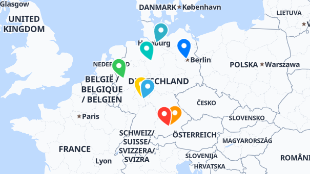 Map of company locations