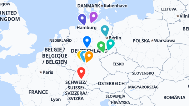 Map of company locations