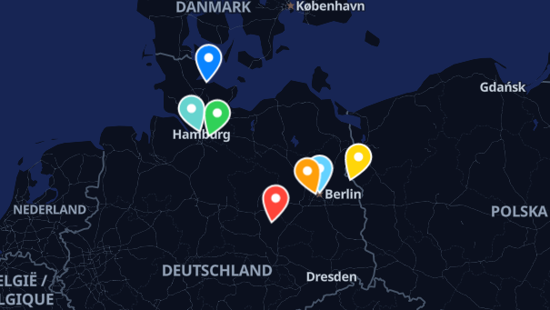 Map of company locations