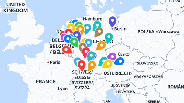 Map of company locations