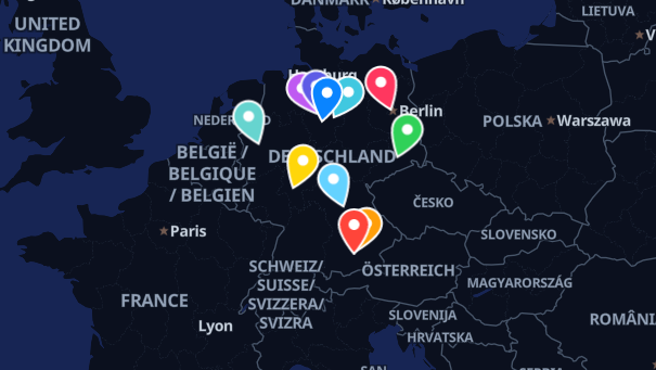 Map of company locations