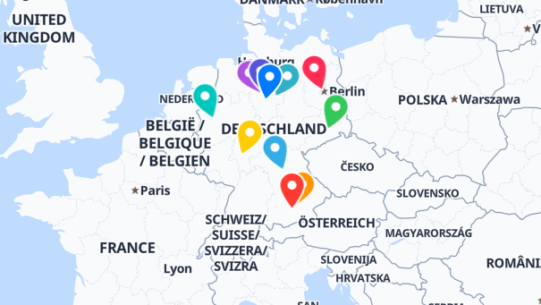 Map of company locations