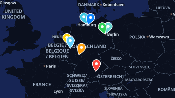 Map of company locations