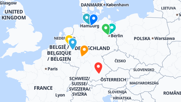 Map of company locations