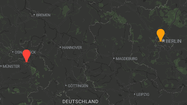 Map of company locations