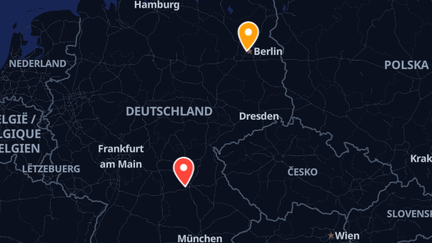 Map of company locations
