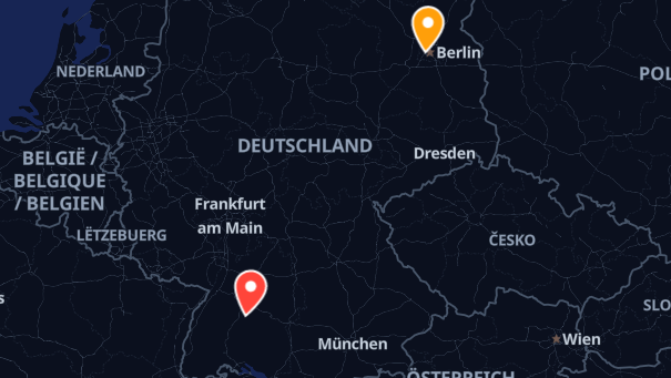 Map of company locations