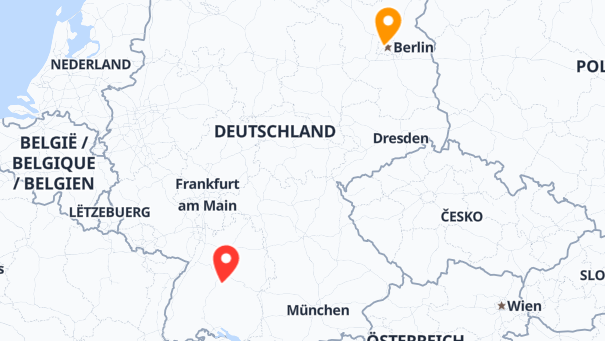Map of company locations
