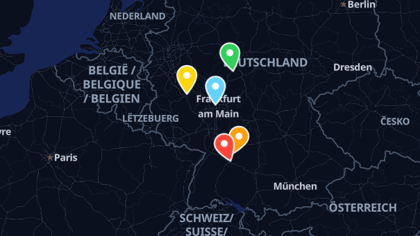 Map of company locations