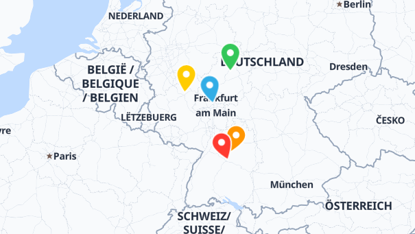 Map of company locations